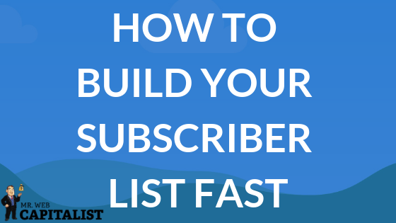 How To Build Your Subscriber List Fast