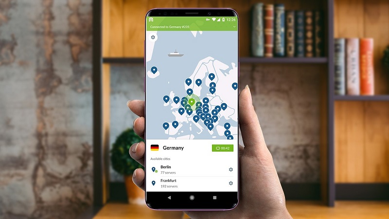 NordVPN on Android device