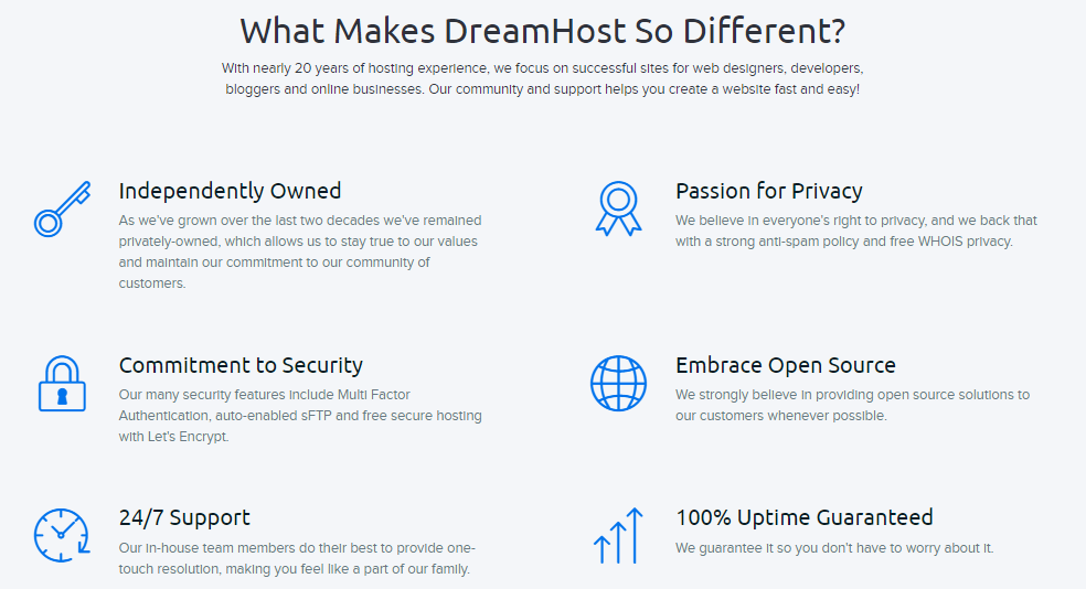 DreamHost features. Dreamhost Vs Bluehost Vs Hawk Host: Which One Is Better?