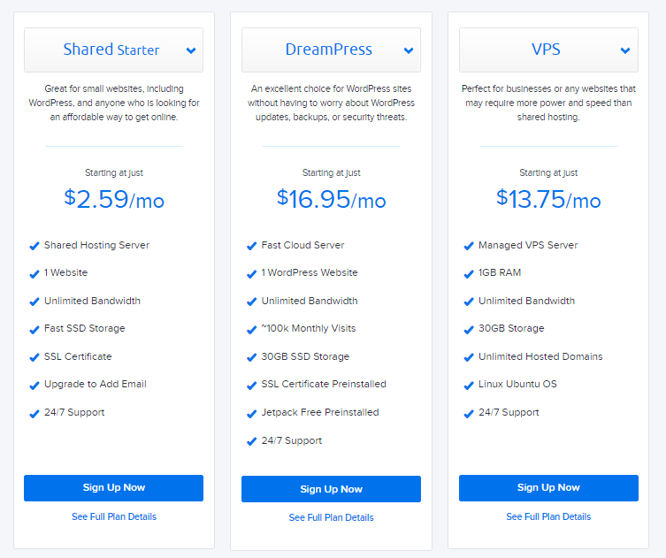 DreamHost pricing. Dreamhost Vs Bluehost Vs Hawk Host: Which One Is Better?