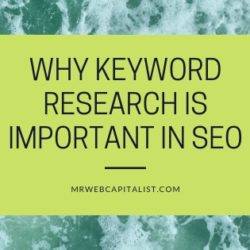 Keyword research is important in SEO